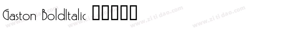 Gaston BoldItalic字体转换
